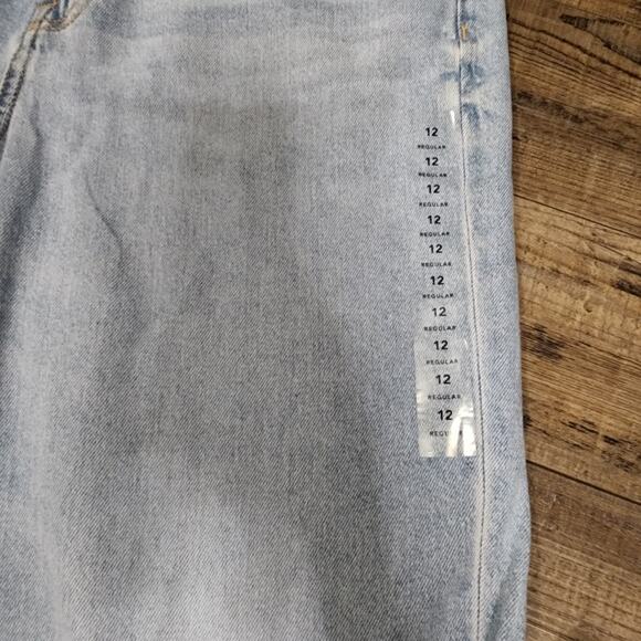 NWT American Eagle Jeans super high rise straight size 12 2274 - Picture 3 of 9